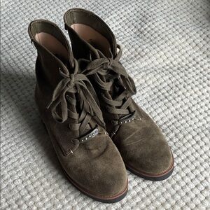 Dr. Scholl’s Original Collection Suede Lace-Up Ankle Boots Used with Love Size 8